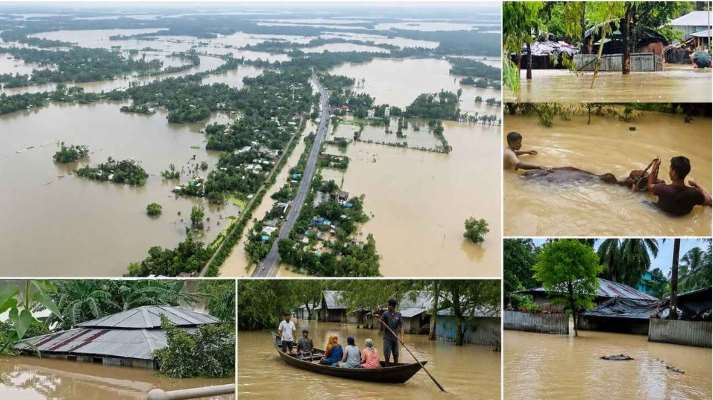 সাত জেলায় বন্যা ও পাহাড়ধসে বিপর্যস্ত জনজীবন, প্রাণহানি বেড়ে ৫১