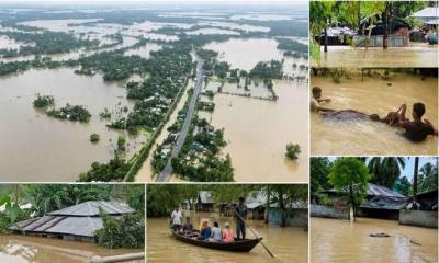 সাত জেলায় বন্যা ও পাহাড়ধসে বিপর্যস্ত জনজীবন, প্রাণহানি বেড়ে ৫১
