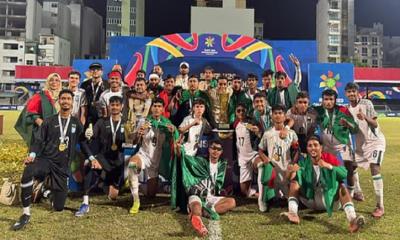 টাইব্রেকারে ভারতকে হারিয়ে টানা দ্বিতীয়বার সাফ অনূর্ধ্ব-২০ চ্যাম্পিয়ন বাংলাদেশ